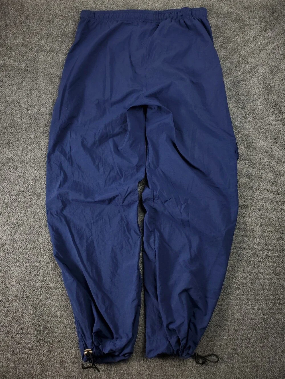 Vintage Air Jordan Nylon Joggers Large Cargo Track Pants Navy Blue Drawstring
